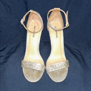 Call It Spring Shimmering Silver Heels